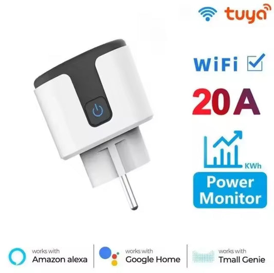 Power Monitor Smart Plug – WiFi 20A Control Socket ⚡